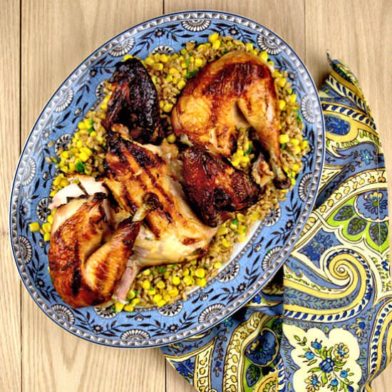 Grilled Butterflied Chicken - Recipe photo by agourmetfoodblog