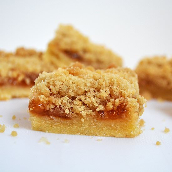 Apricot Shortbread Crumble Slice - Recipe photo by lightscamerabake