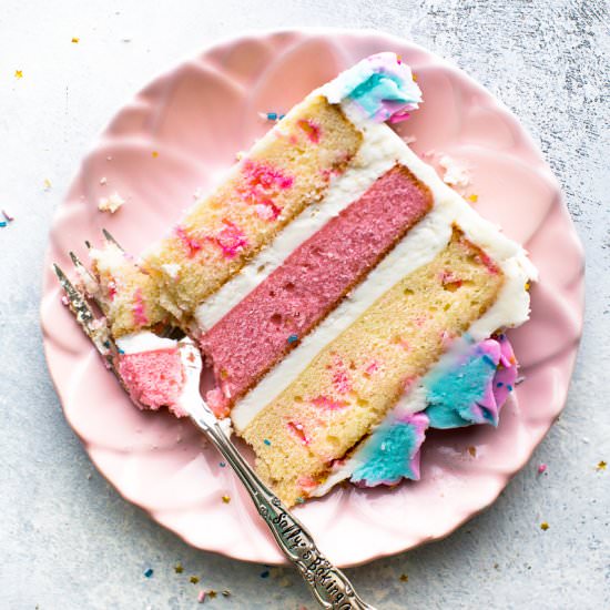 Gender Reveal Cake - Recipe photo by sallysbakingaddiction