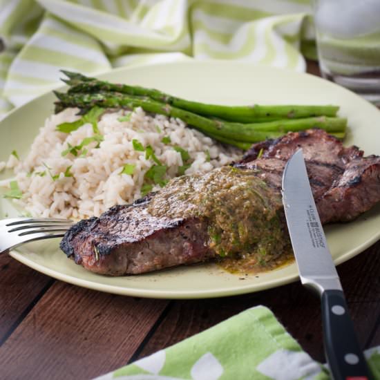 Easy Strip Loin Steaks on the BBQ - Recipe photo by photosandfood