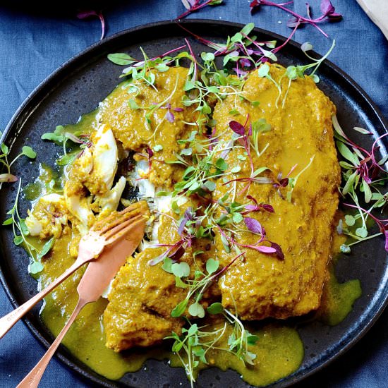 Cape Malay pickled fish - Recipe photo by Bibbyskitchenat36