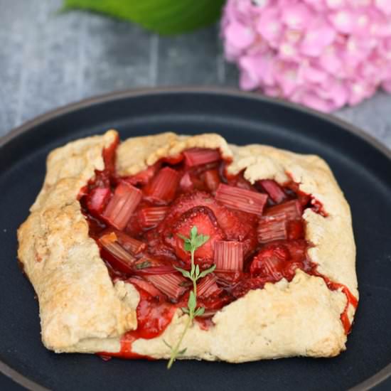 Paleo-ish Strawberry Thyme Galette - Recipe photo by Pale0-ish