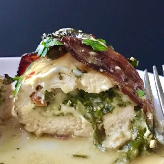 Bacon Wrapped Stuffed Chicken - Recipe photo by kitchengonerogue