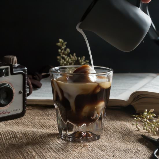 Iced Coconut Milk Coffee - Recipe photo by thewhiteradish