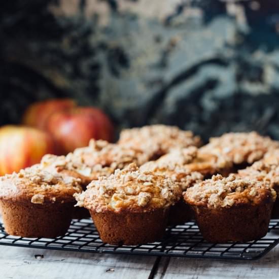 Greek Yogurt Apple Streusel Muffins - Recipe photo by healthy seasonal recipes