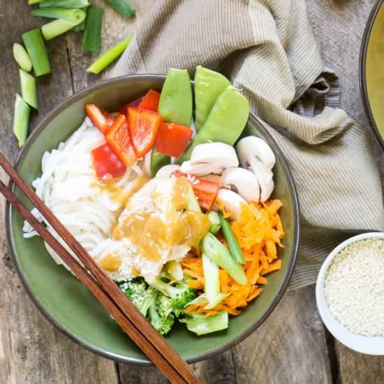 Teriyaki Chicken Noodle Bowls - Recipe photo by Smart Nutrition