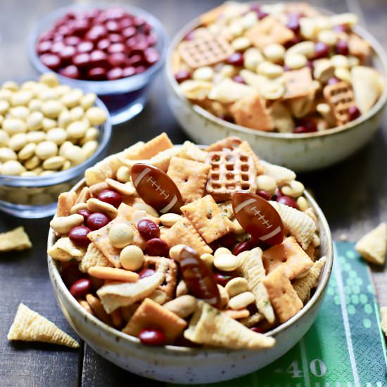 Easy Game Day Snack Mix - Recipe photo by Grits and Pinecones