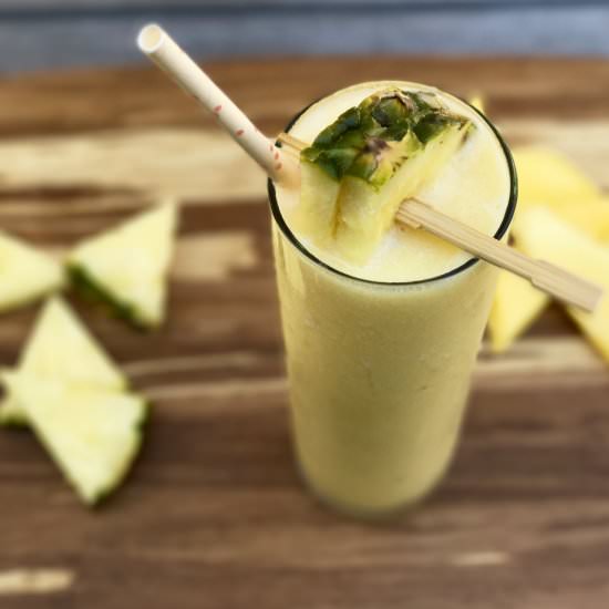 Mango-Pineapple Protein Smoothie - Recipe photo by simmerandsauce