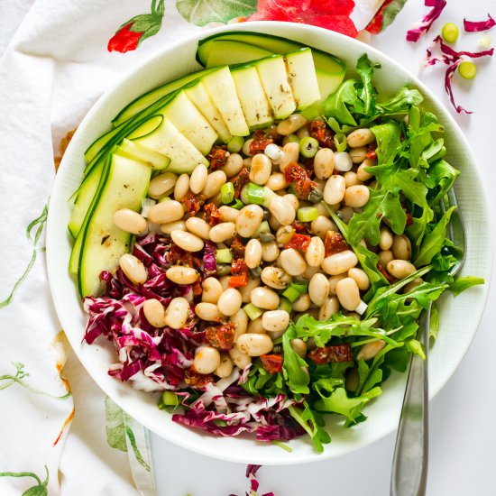 Tuscan White Bean Salad with Arugula - Recipe photo by ChefDeHome