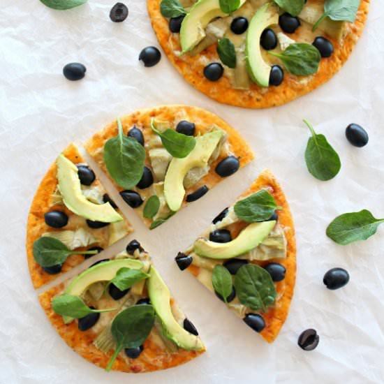 Artichoke Avo Black Olive Pizza - Recipe photo by berry sweet life
