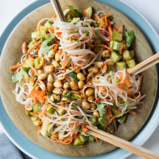 Easy Asian Noodle Salad - Recipe photo by FakeFoodFree