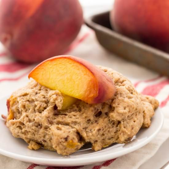 Easy Vegan Peach Scones - Recipe photo by servingrealness