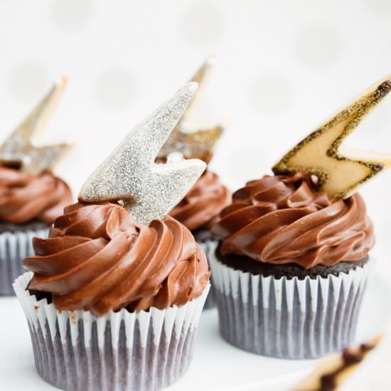 Chocolate Lightning Cupcakes - Recipe photo by The Sweet Nerd