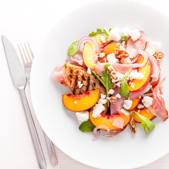 Pickled Peach Salad with Ham - Recipe photo by Brian Jones