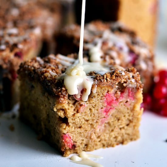 Redcurrant Streusel Cake - Recipe photo by thehungryherbivores