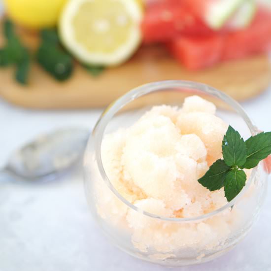 Watermelon Mint Lemonade Sorbet - Recipe photo by jamonkey