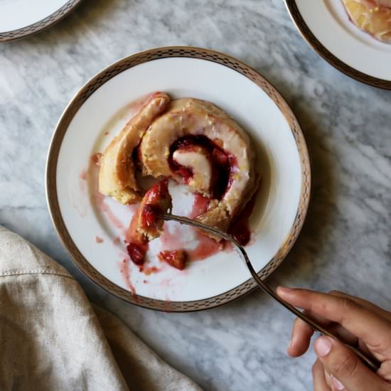 Strawberry Lemon Breakfast Buns - Recipe photo by DisplacedHousewife