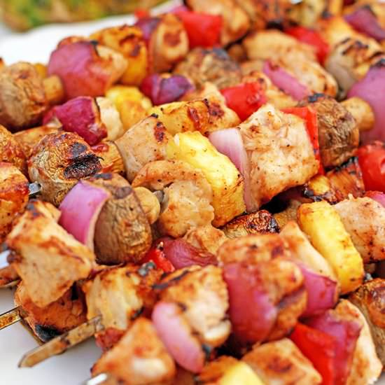 Grilled Hawaiian Chicken Kabobs - Recipe photo by valyastasteofhome.com
