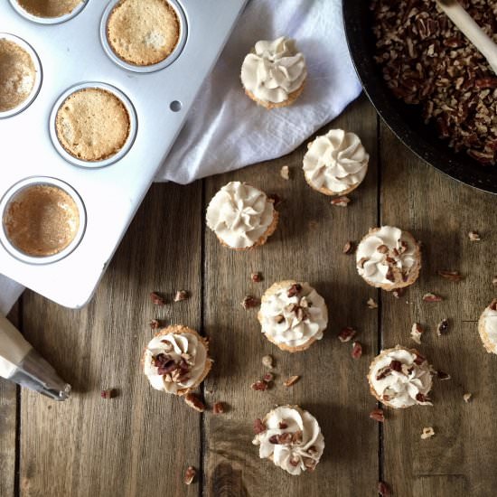 Whiskey Praline Merengue Cake Bites - Recipe photo by This Seasons Table