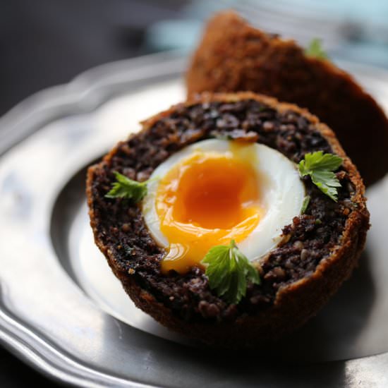 Black pudding scotch eggs - Recipe photo by Jenniferocooks
