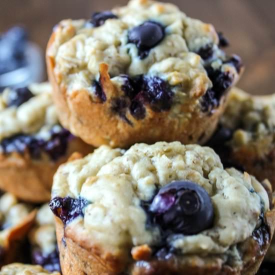 Blueberry & banana oat muffins - Recipe photo by Megsmealplanning
