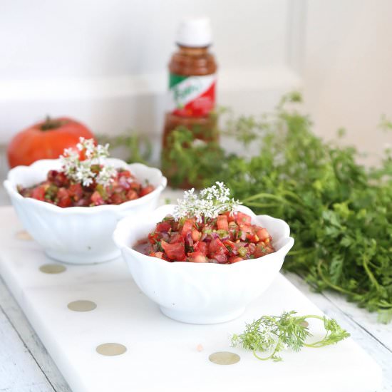 Hatch Chili Pico de Gallo - Recipe photo by lovehappyhour
