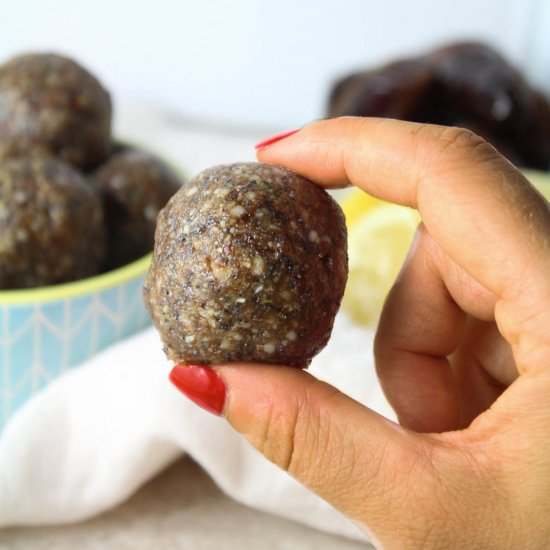 Whole 30 Lemon Poppy Seed Bites - Recipe photo by thecleaneatingcouple