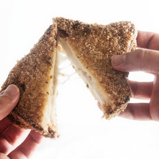 Fried Mozzarella Grilled Cheese - Recipe photo by SeasonedSprinkles