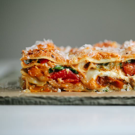 Roasted Vegetable Lasagna - Recipe photo by FamilyStyle Food