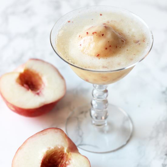 Peach Sorbet Bellini - Recipe photo by Hannah Berry