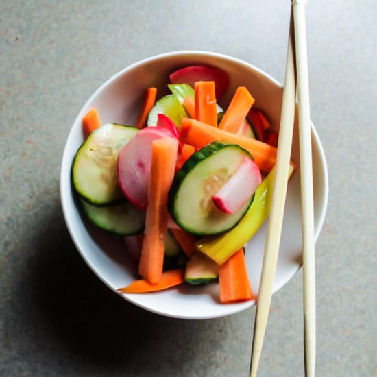 Banh Mi Pickled Vegetables - Recipe photo by Lisa G Cooks