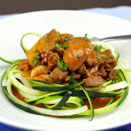 Paleo Beef Stroganoff - Recipe photo by paleocrashcourse