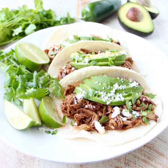 Chipotle Honey Pulled Pork Tacos - Recipe photo by Whitney Bond