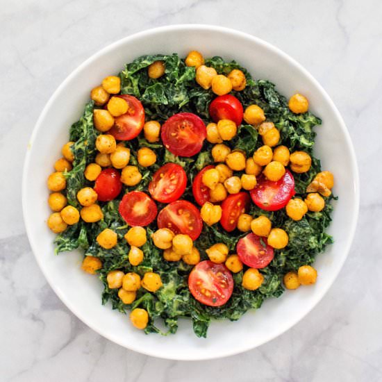 Kale Salad with Avocado Basil - Recipe photo by kalememaybe