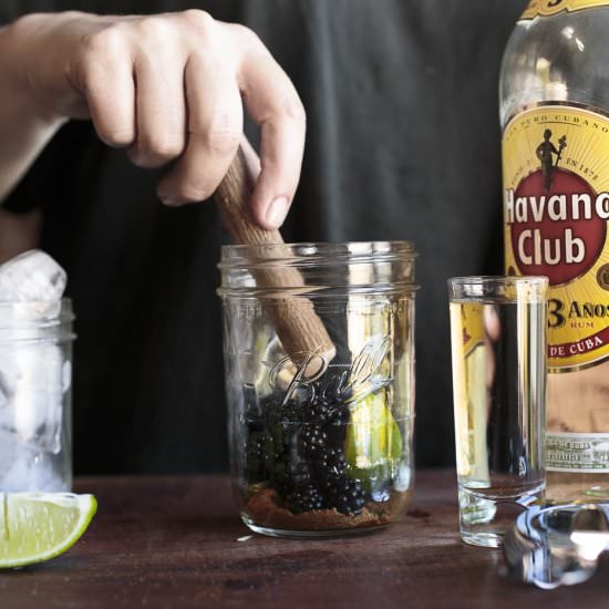 Fresh Blackberry Daiquirinha - Recipe photo by Recipe Fiction