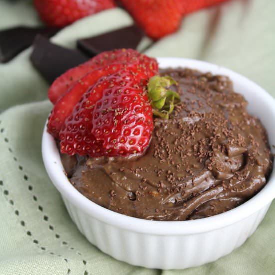 Paleo Chocolate Avocado Pudding - Recipe photo by thecleaneatingcouple