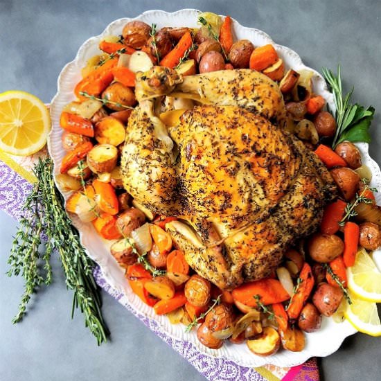 Lemon Roasted Chicken - Recipe photo by Give it Some Thyme