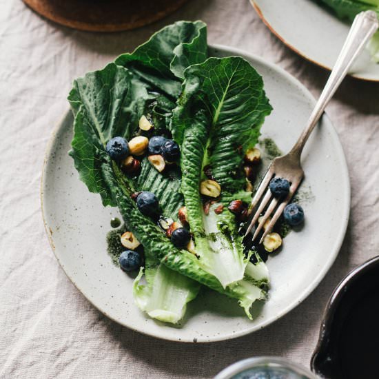 GREENS WITH SPIRULINA DRESSING - Recipe photo by wholeheartedeats