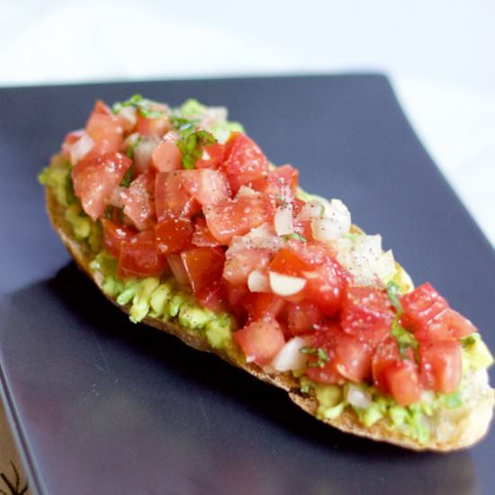 BRUSCHETTA AVOCADO TOAST - Recipe photo by 918plate