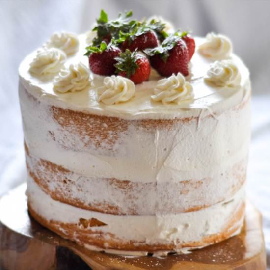 Strawberries and Cream Chiffon Cake - Recipe photo by Thesweetandsourbaker