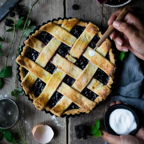 Blackberry Jam Lattice Tart - Recipe photo by AnnaBanana