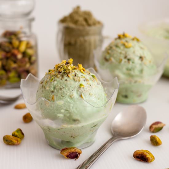 Matcha Green Tea Ice Cream No Churn - Recipe photo by VeenaAzmanov
