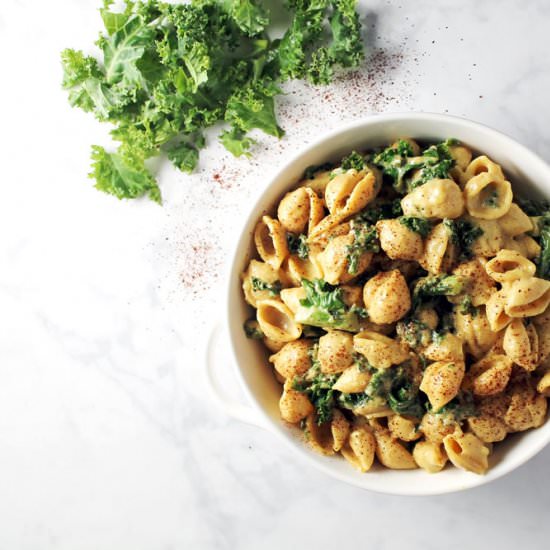 Almost Vegan Chili Mac & Cheese - Recipe photo by spinach4breakfast