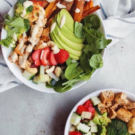 Nourishing Sweet Potato Tahini Bowl - Recipe photo by whatismaria