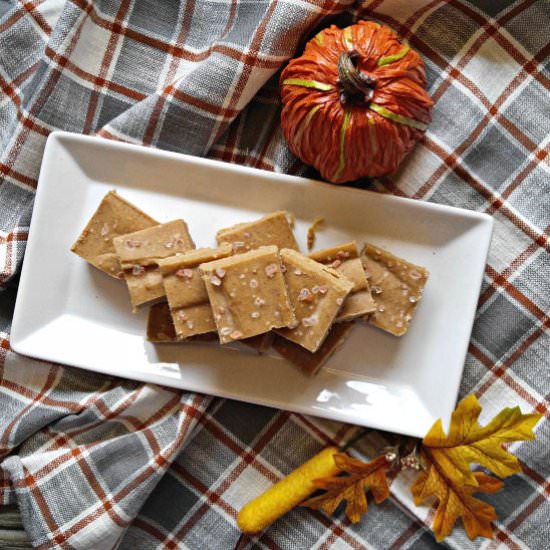 Salted Pumpkin Fudge - Recipe photo by thegardeningcook