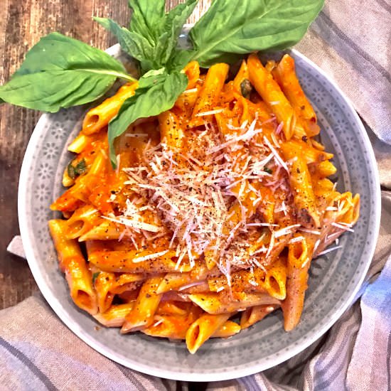 Classic Penne alla Vodka - Recipe photo by AHintofWine