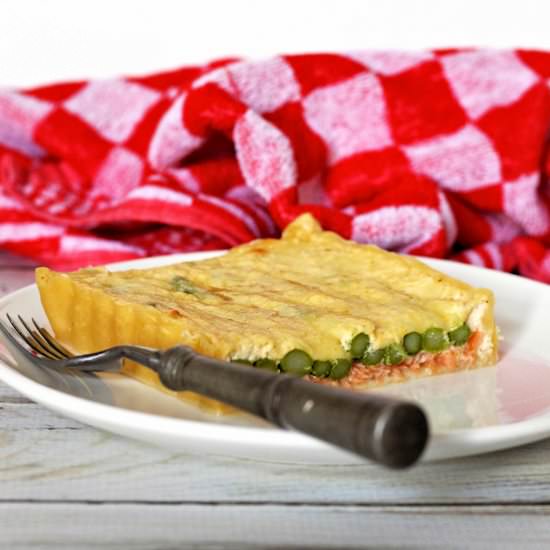 Quiche with Salmon and Asparagus - Recipe photo by Out mijn Keuken