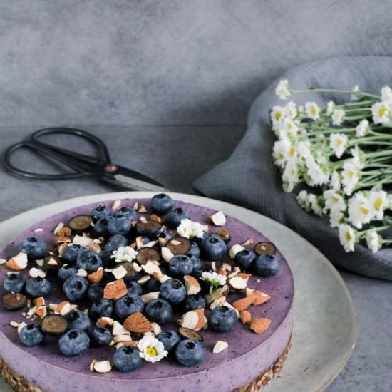 Vegan Blueberry Cheesecake - Recipe photo by thewhitechestnut