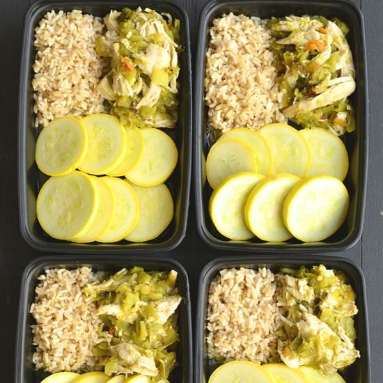 Meal Prep Hatch Chicken - Recipe photo by Skinny Fitalicious