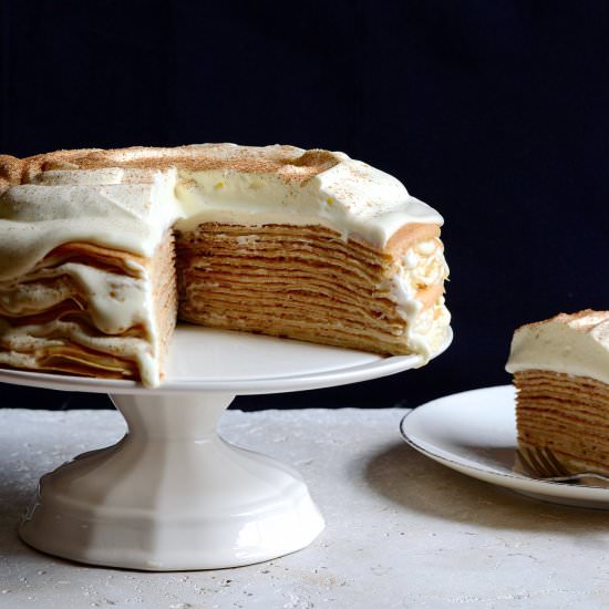 Crepe Cake with Patisserie Cream - Recipe photo by Bibbyskitchenat36